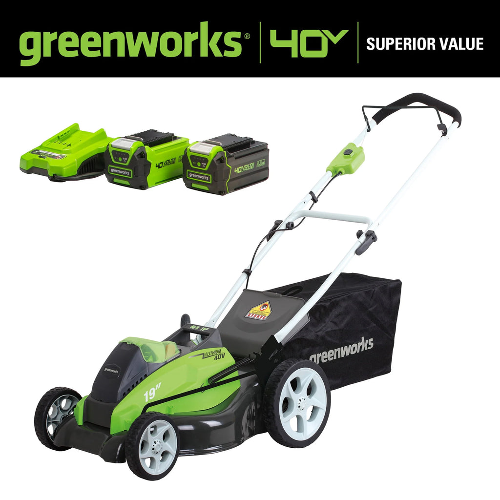 40V 19 Brushless Walk-Behind Lawn Mower with Battery & Charger I120978