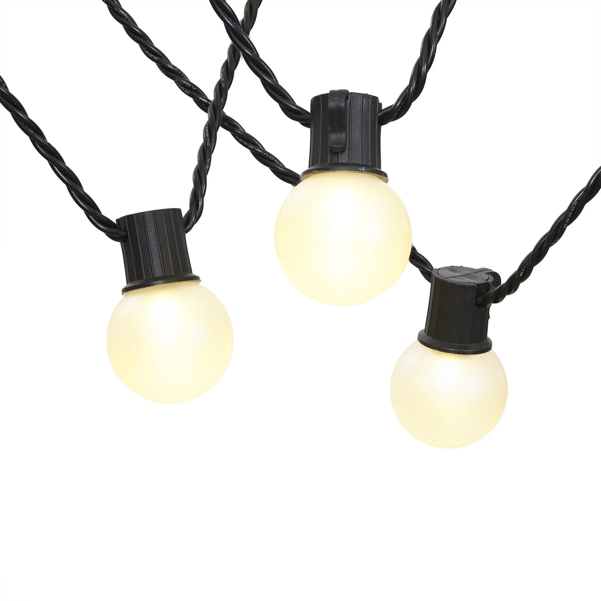 20-Count LED Frosted Globe Outdoor String Lights X5549