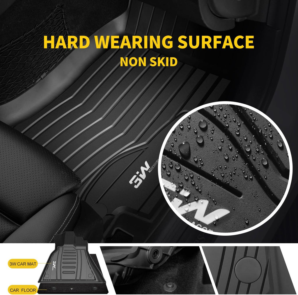 Black Pack of 2 Trunk Mat for Benz GLC O3651