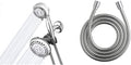High Pressure Handheld Shower Head with 5-Foot Hose, 96-inch Metal Shower Hose Pack of 2 K628218