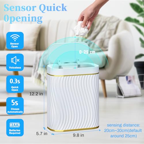 2.6 Gallon Automatic Touchless Motion Sensor Trash Can Q496