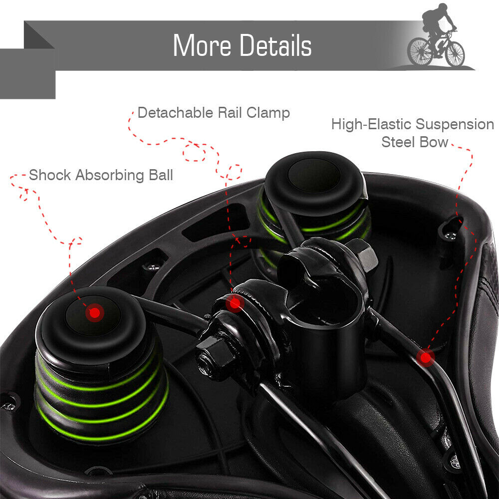Black Water-Resistant Padded Bike Seat F240