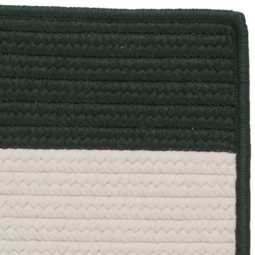 4' x 6' Green Striped Reversible Rectangular Outdoor Area Rug J81827