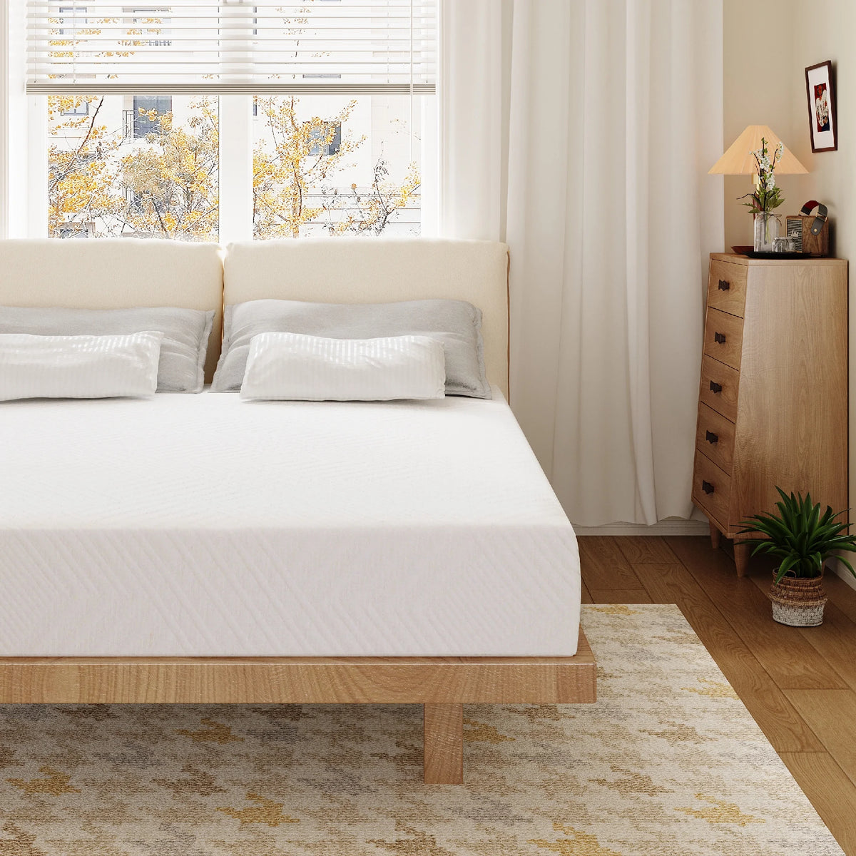 White Twin 6 inch Memory Foam Mattress L859