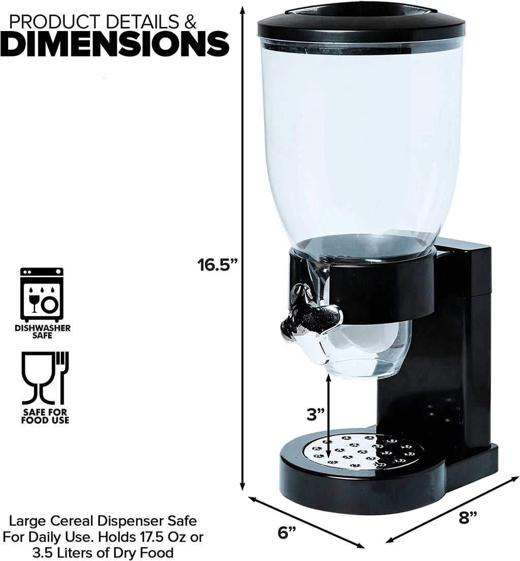Black Cereal Food Dispenser U825418