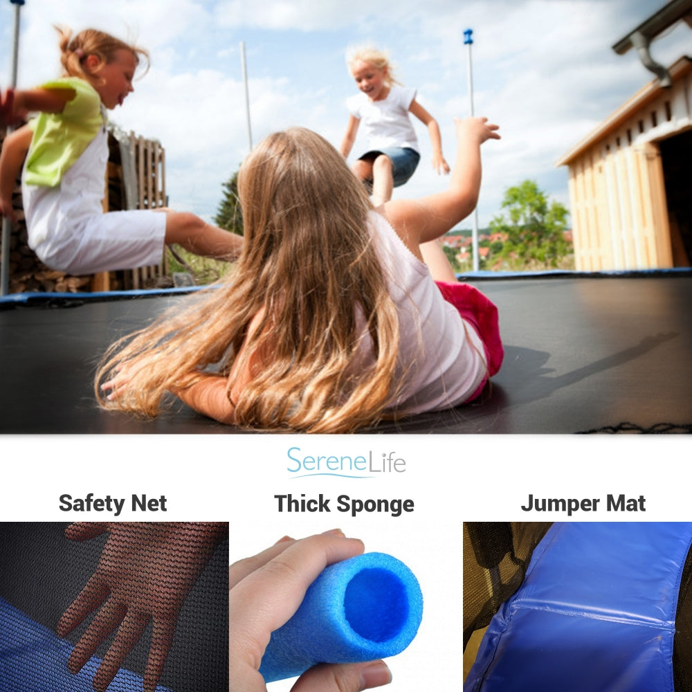 10 ft. Outdoor Trampoline with Safety Net Cage M8157