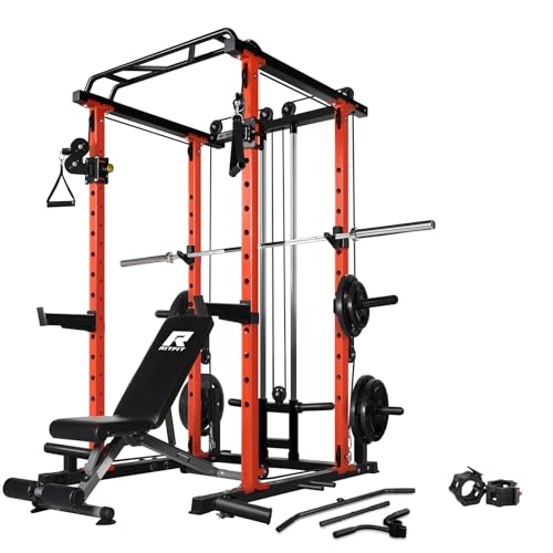 Multi-Function Squat Rack Power Cage with Cable Crossover System R692