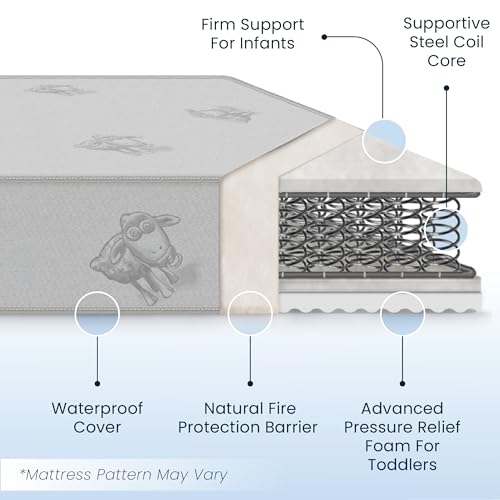 Dual Sided Baby Crib and Toddler Mattress, Waterproof I439353