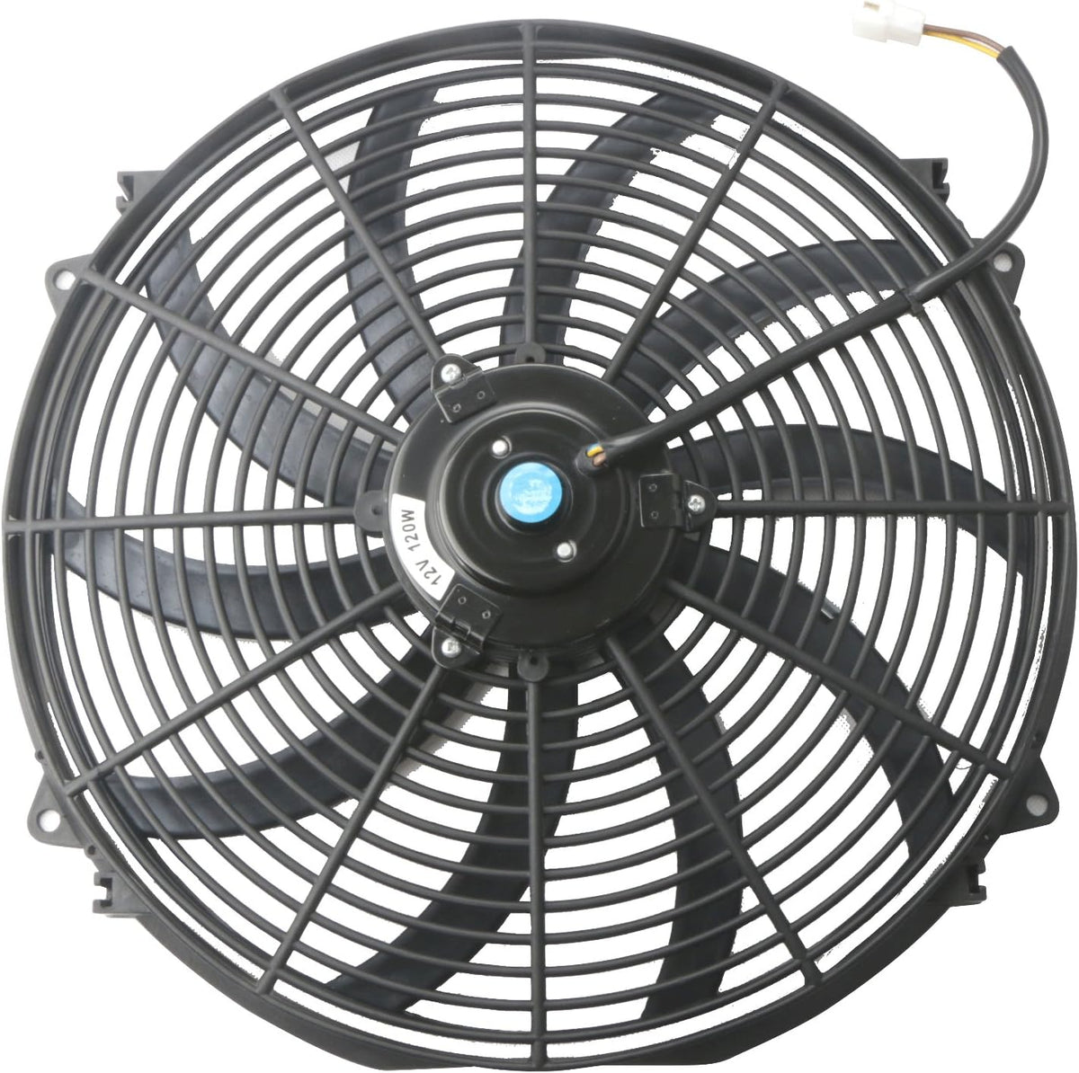 Black Universal Electric Radiator Slim Fan 12V 16 Inch X2 Pack of 2 C66798