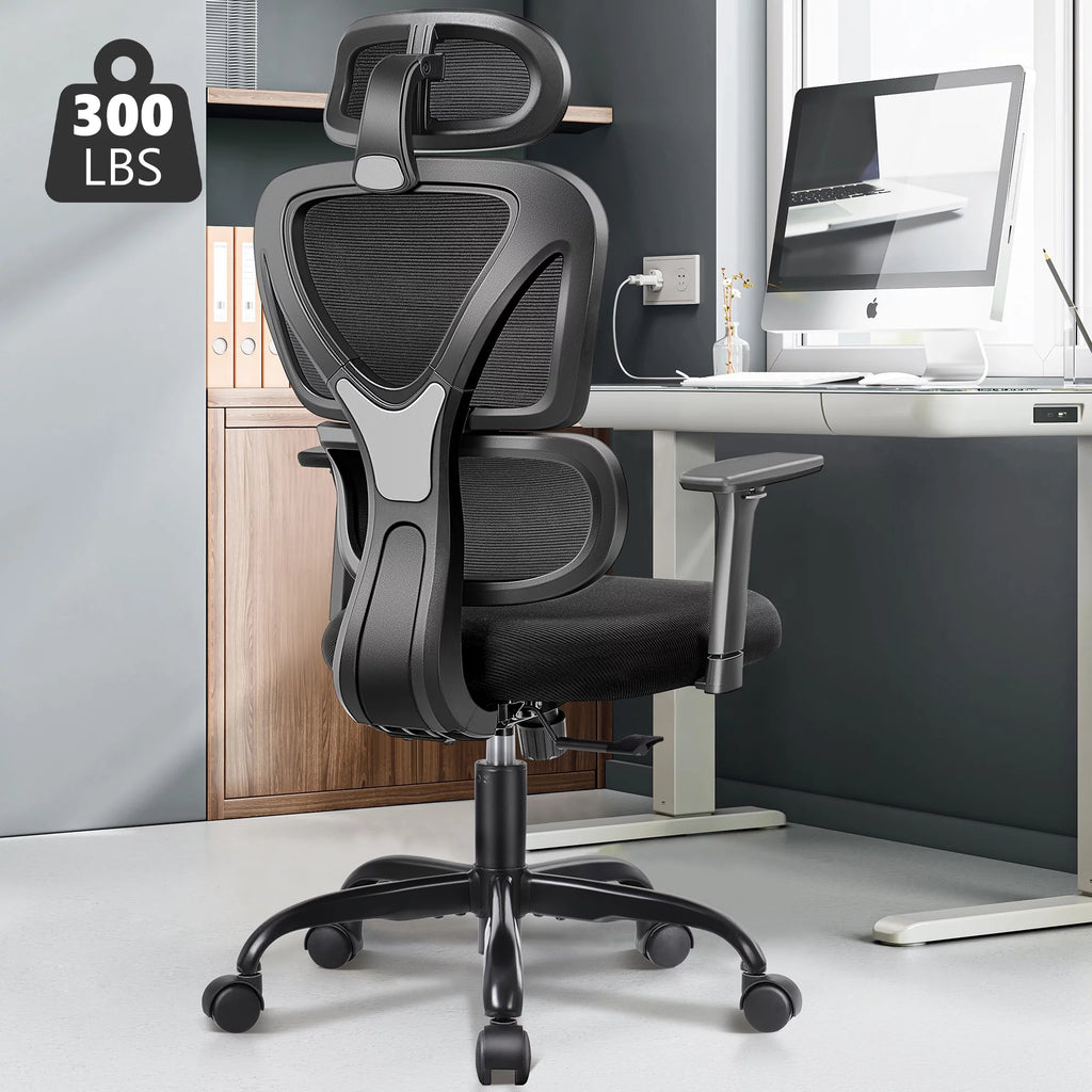 Black High Back Ergonomic Office Chair with Lumbar Support I92433