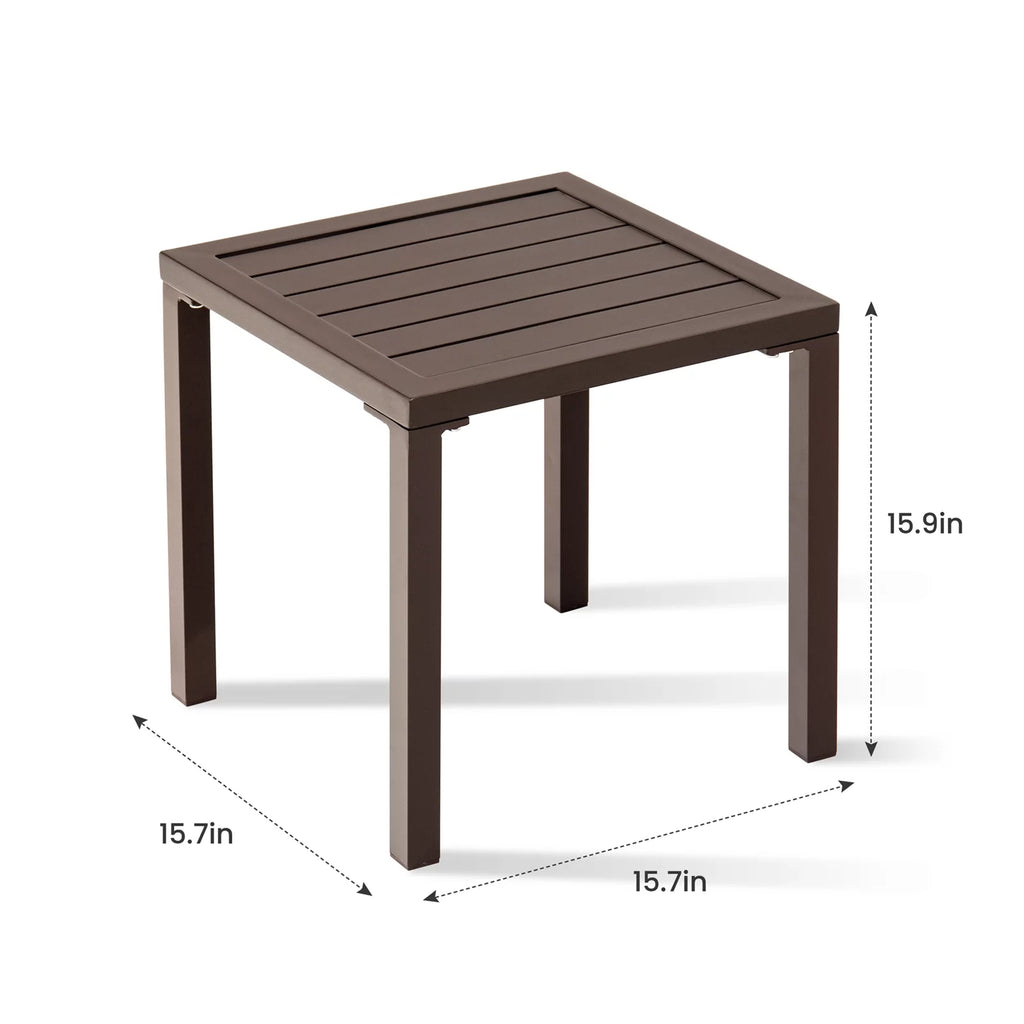 Brown Square Aluminum Bistro Table R3272