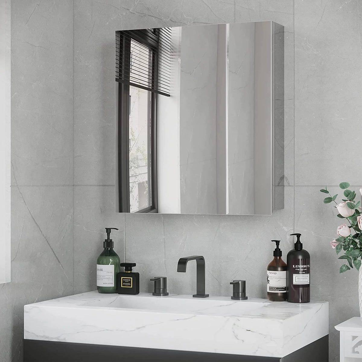 Wall Mounted Medicine Cabinet with Mirror B4517