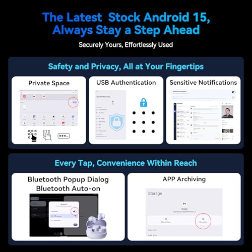 11 Inch Android 15 Tablet with Keyboard Mouse Stylus M9903