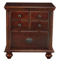 2-Drawer Solid Wood Nightstand in Cherry C6356