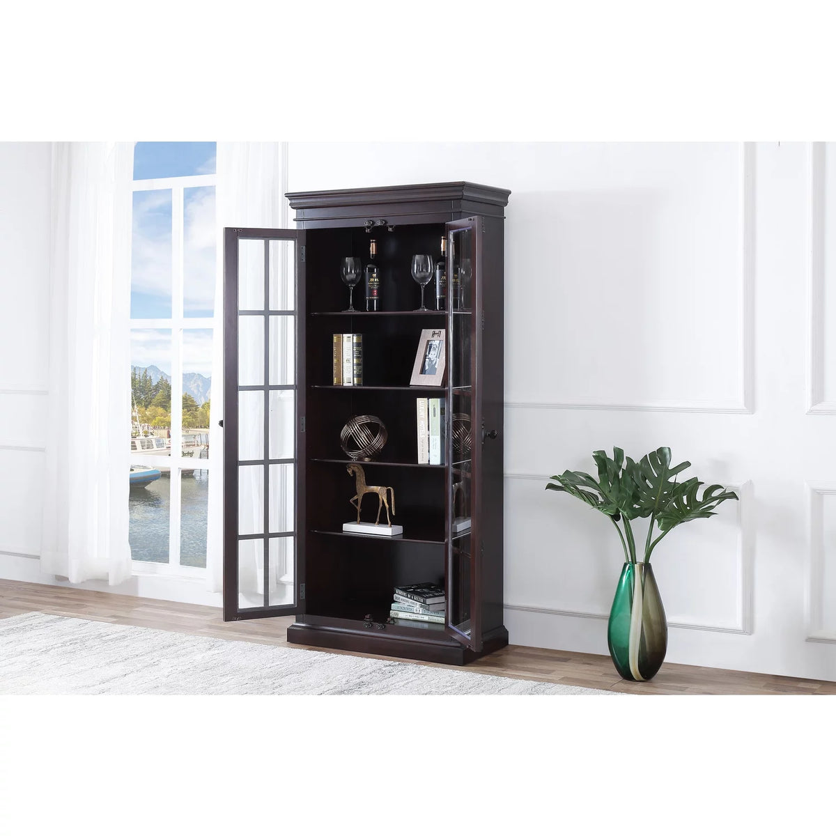 Cherry Storage Curio Cabinet C4638