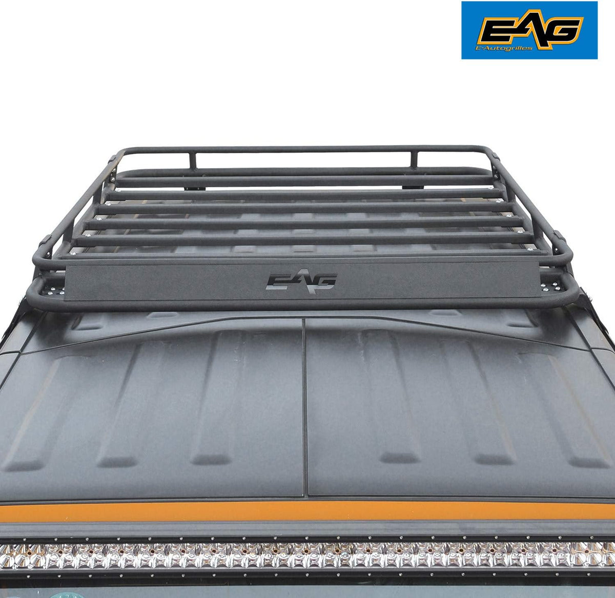 Black Steel Roof Cargo Basket Rack U523065