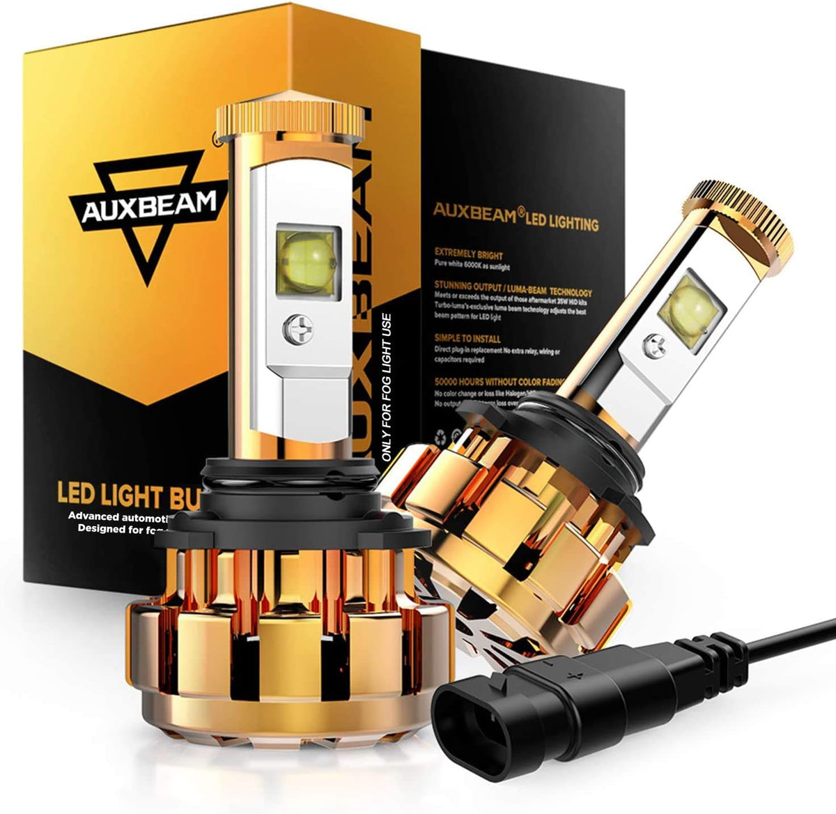 9006 LED Light Bulbs, 60W 6000lm, Pack of 2 I1292