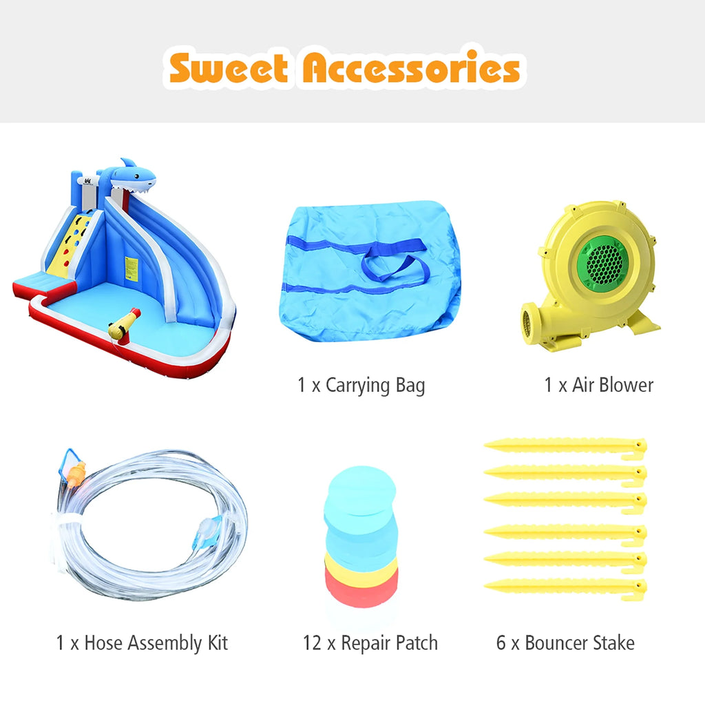 Inflatable Water Slide Bounce House Castle Splash Water Pool J415423