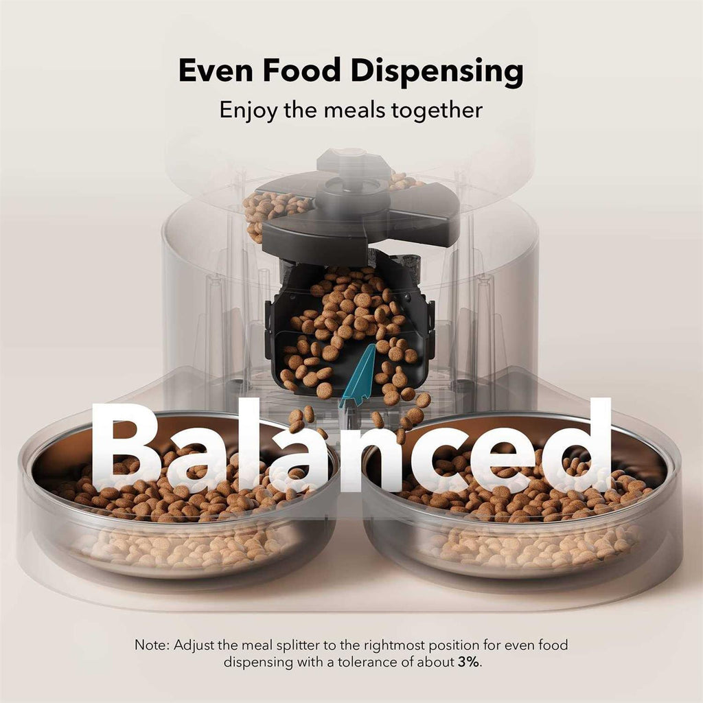 Automatic Cat Food Dispenser 5L with 2 Stainless Bowls B16585