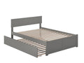Grey Full Platform Bed with Trundle I670879