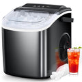 Countertop Ice Maker with Self-Cleaning, 26.5lbs/24Hrs, 9 Bullet Ice Cubes in 6 Mins, Ice Basket and Scoop C900