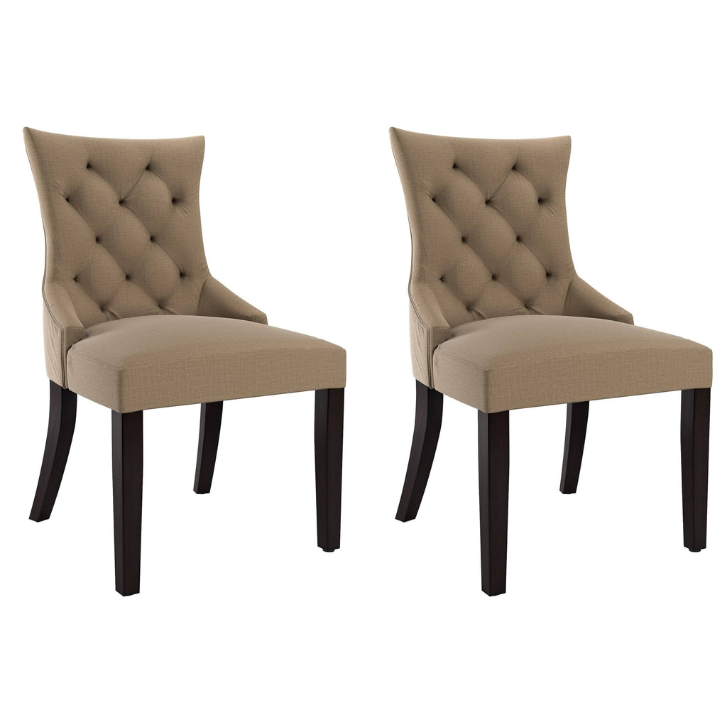 Beige Fabric Accent Chair (Set of 2) H40810
