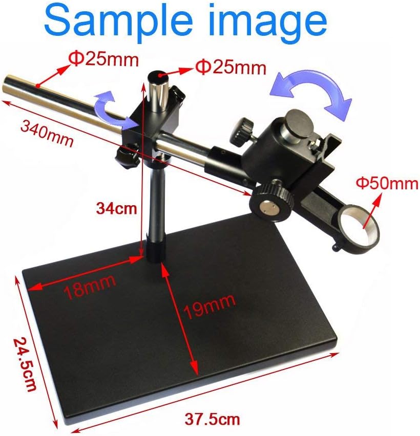 14MP HDMI USB Digital Microscope Camera Set with Boom Stand, C-Mount Lens, LED Light, 8 inch HDMI LCD Monitor K645