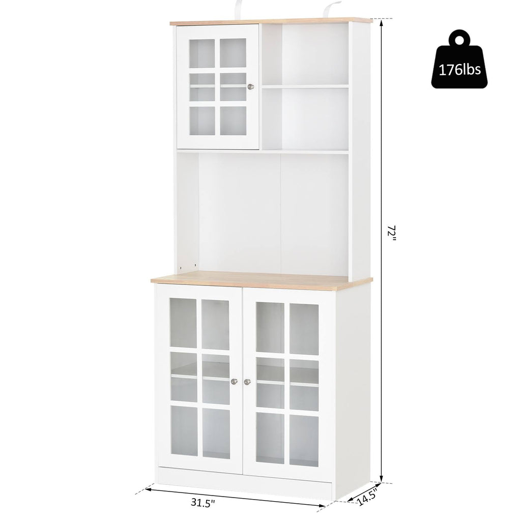 White Kitchen Pantry Cabinet W8659