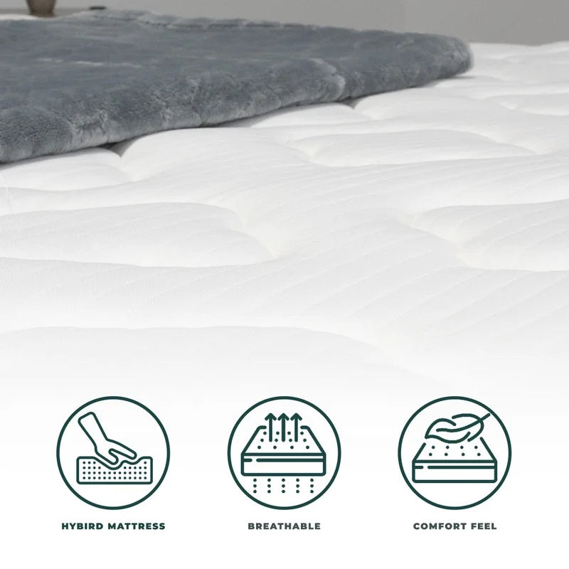 10 Inch Cool Memory Foam & Spring Hybrid Mattress T196