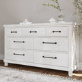 Solid Wood Dresser in Rustic White X1637